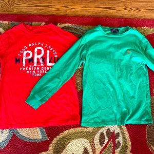 Two Polo By Ralph Lauren Medium Boys long sleeve t- shirts.